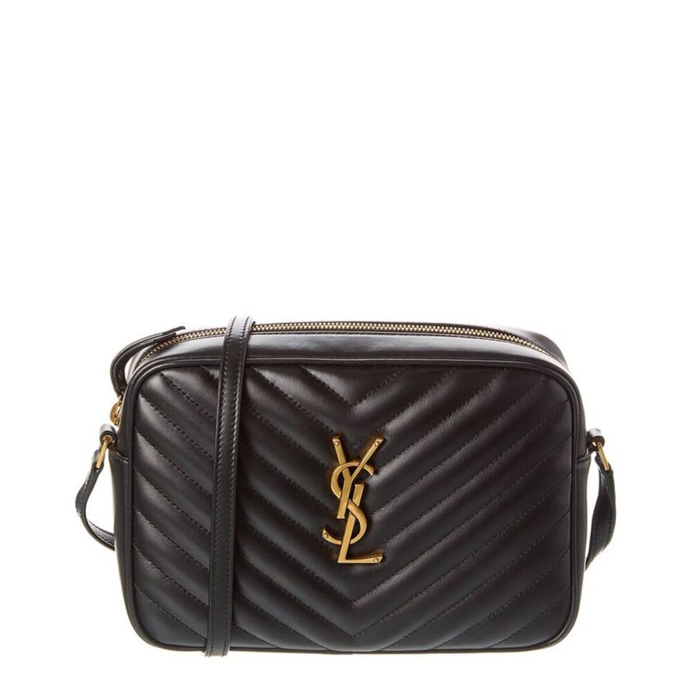 Saint Laurent Lou Monogram Leather Camera Bag, Black